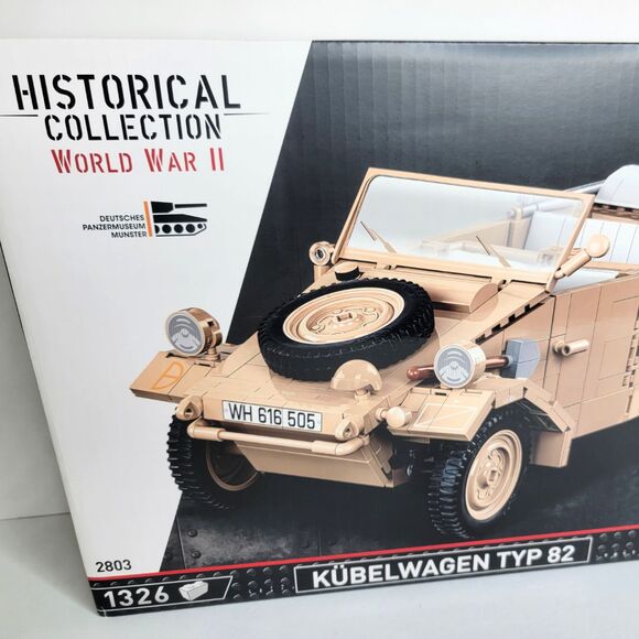 COBI Historical Collection WWII Kübelwagen #2803 Typ 82 1:12 1326pc - NEW - Picture 2 of 7